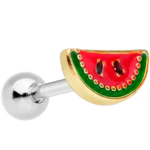 16 Gauge 1/4 Red Green Tasty Fruit Watermelon Cartilage Tragus