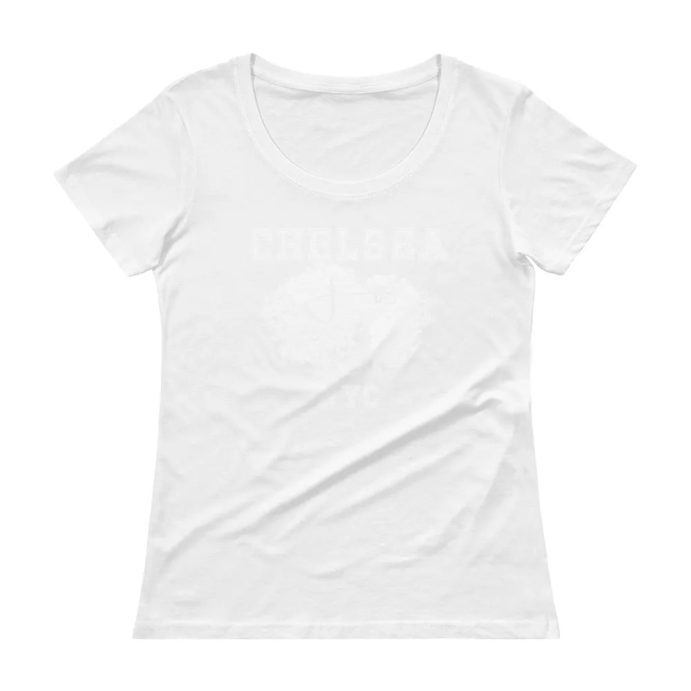 Anvil 391 Ladies Sheer Scoopneck T-Shirt with Tear Away Label-CHELSEA