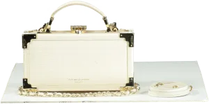 Aspinal of London Ivory Trunk Clutch Bag