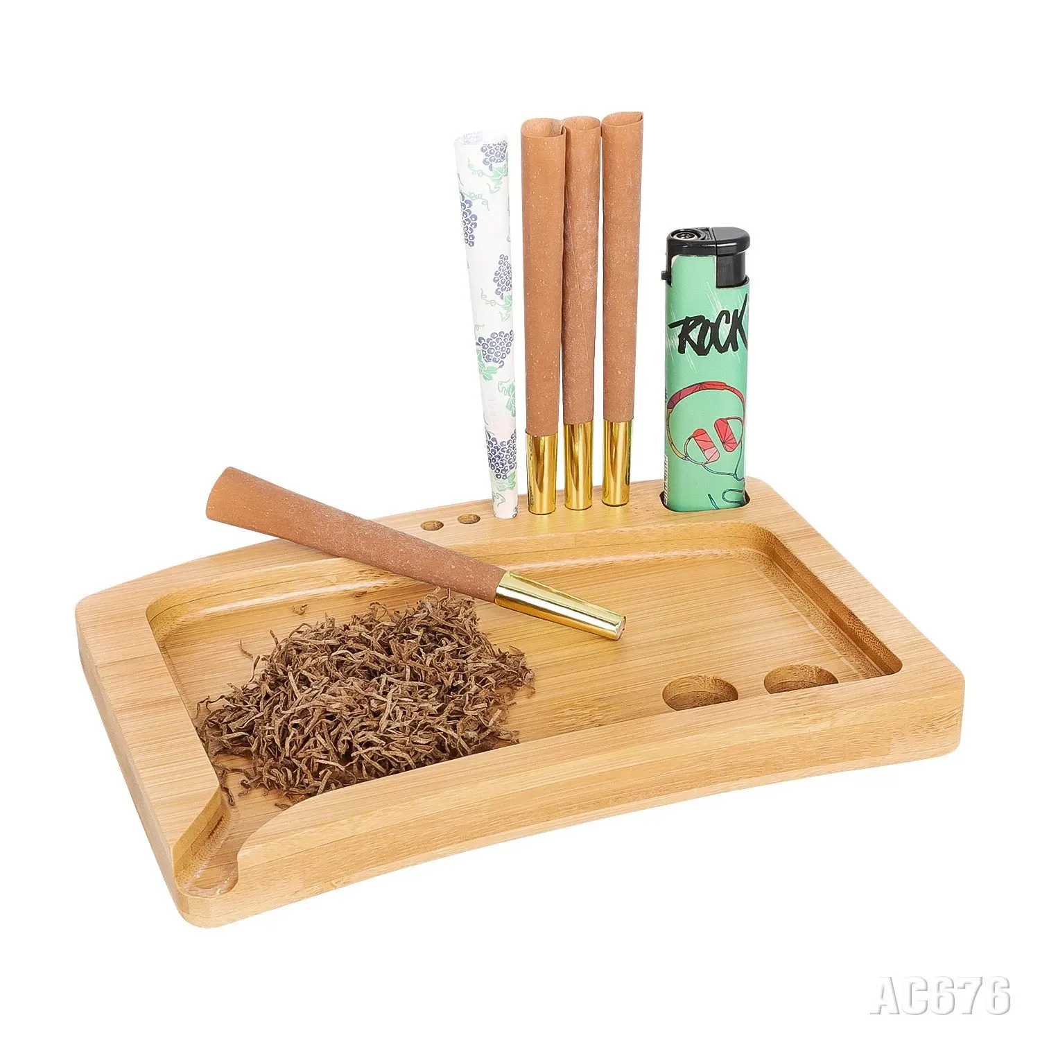 Bamboo Rolling Tray- Pre Rolled Cones Tray