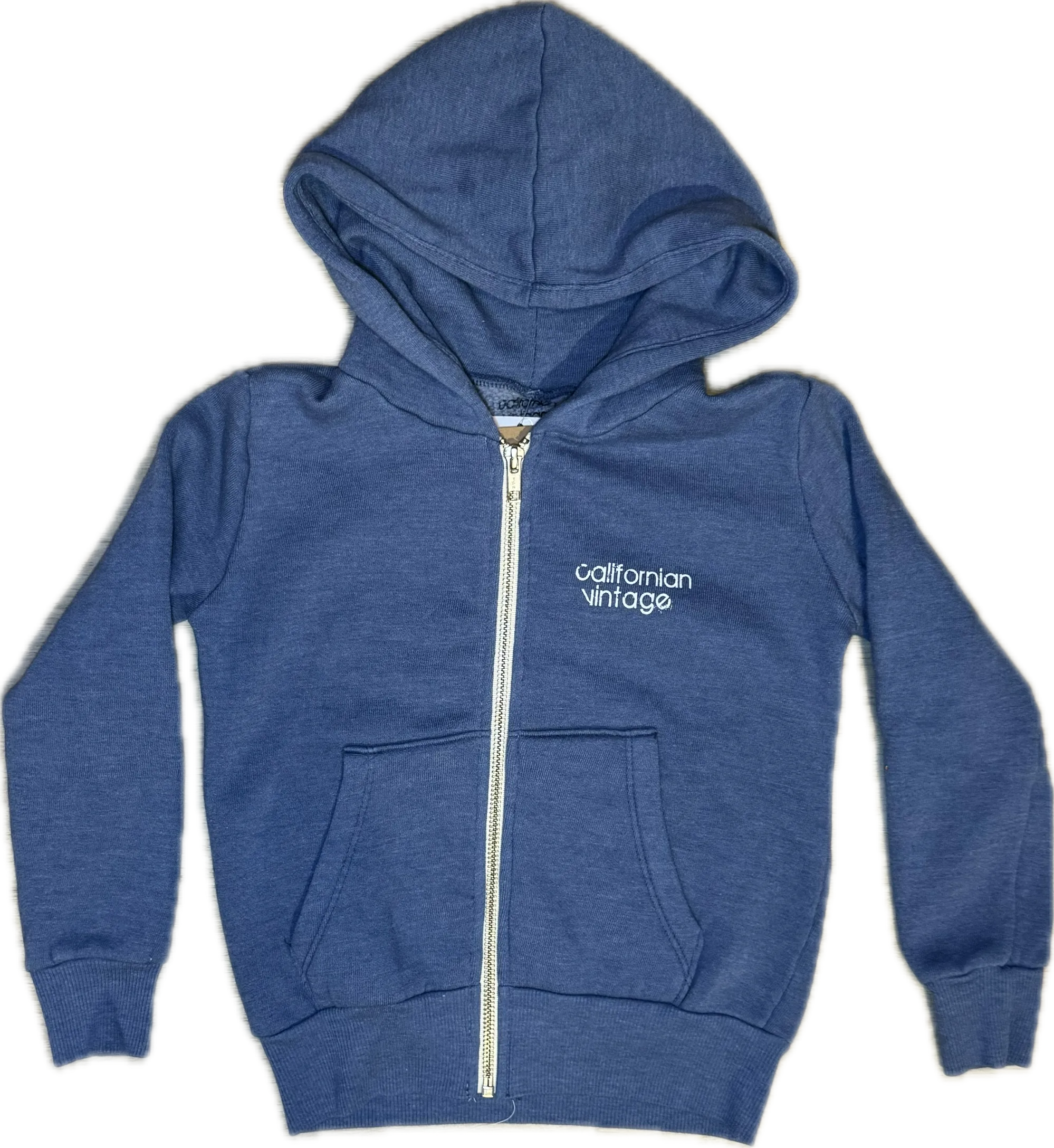 Californian Vintage- City Of Angels Zip Up Hoodie (Dusty Blue)