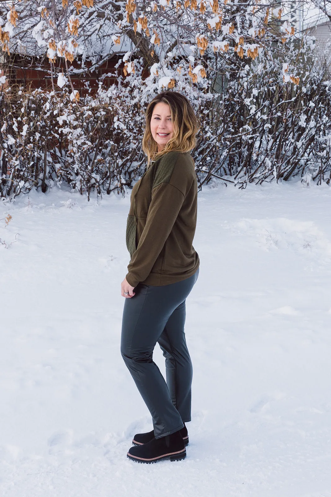 Dale Quilted Patch Half Zipper Sweater