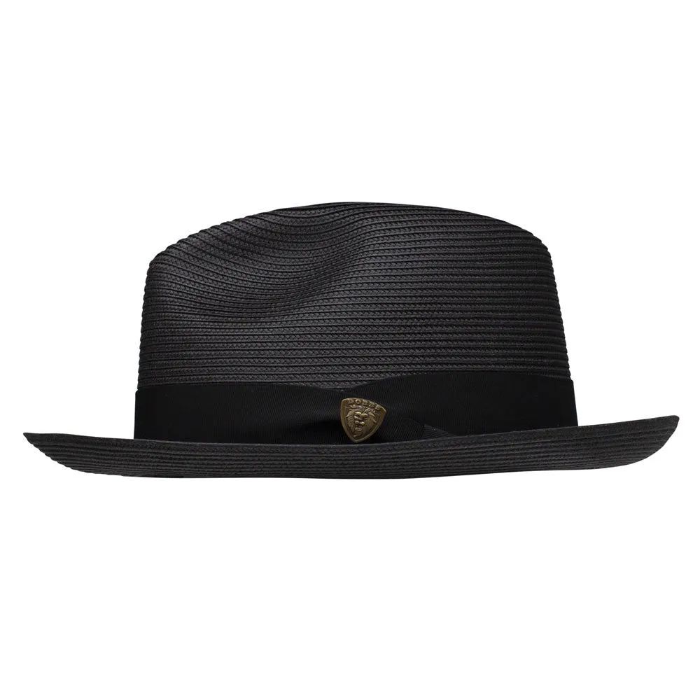 Dobbs Rosebud Black Florentine Milan Straw Hat