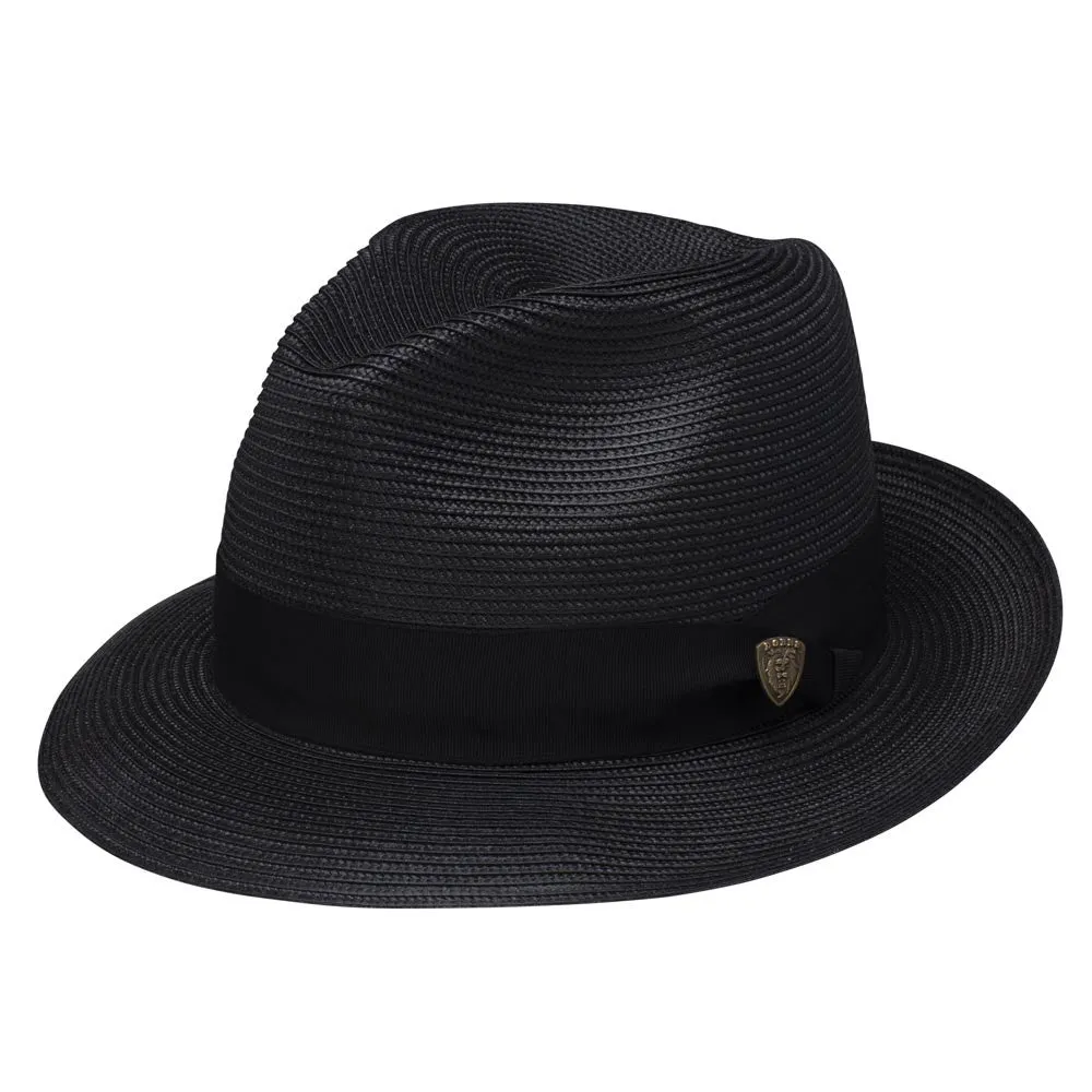 Dobbs Rosebud Black Florentine Milan Straw Hat