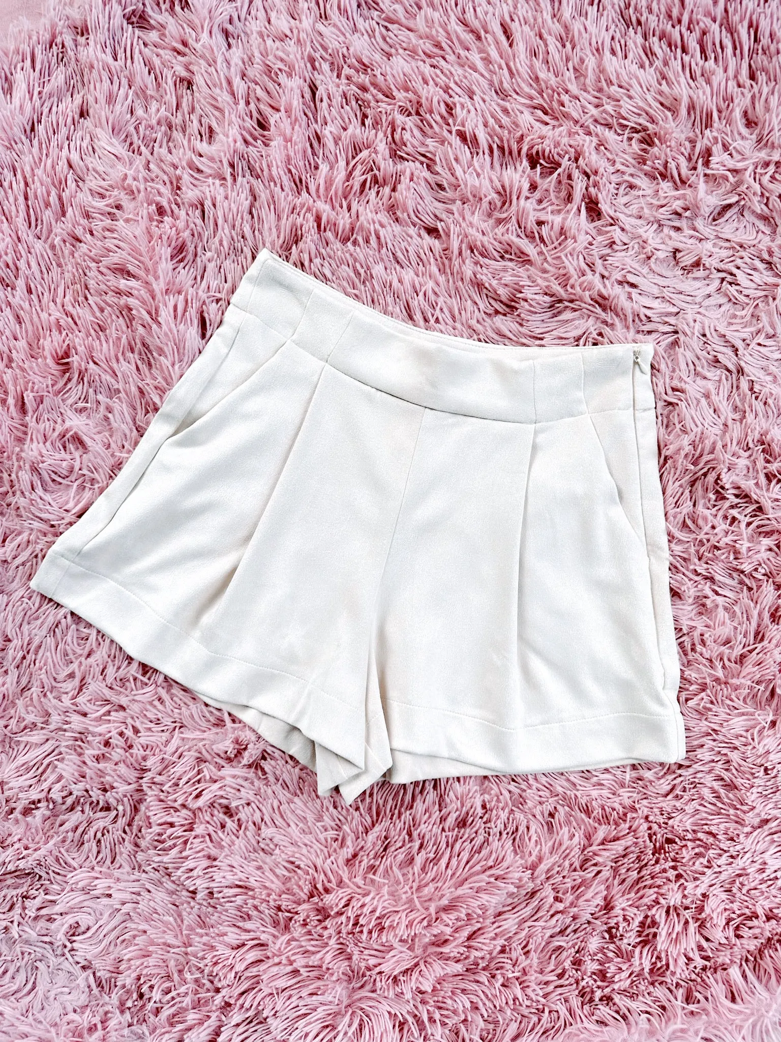 High Society Suede Shorts - Ivory