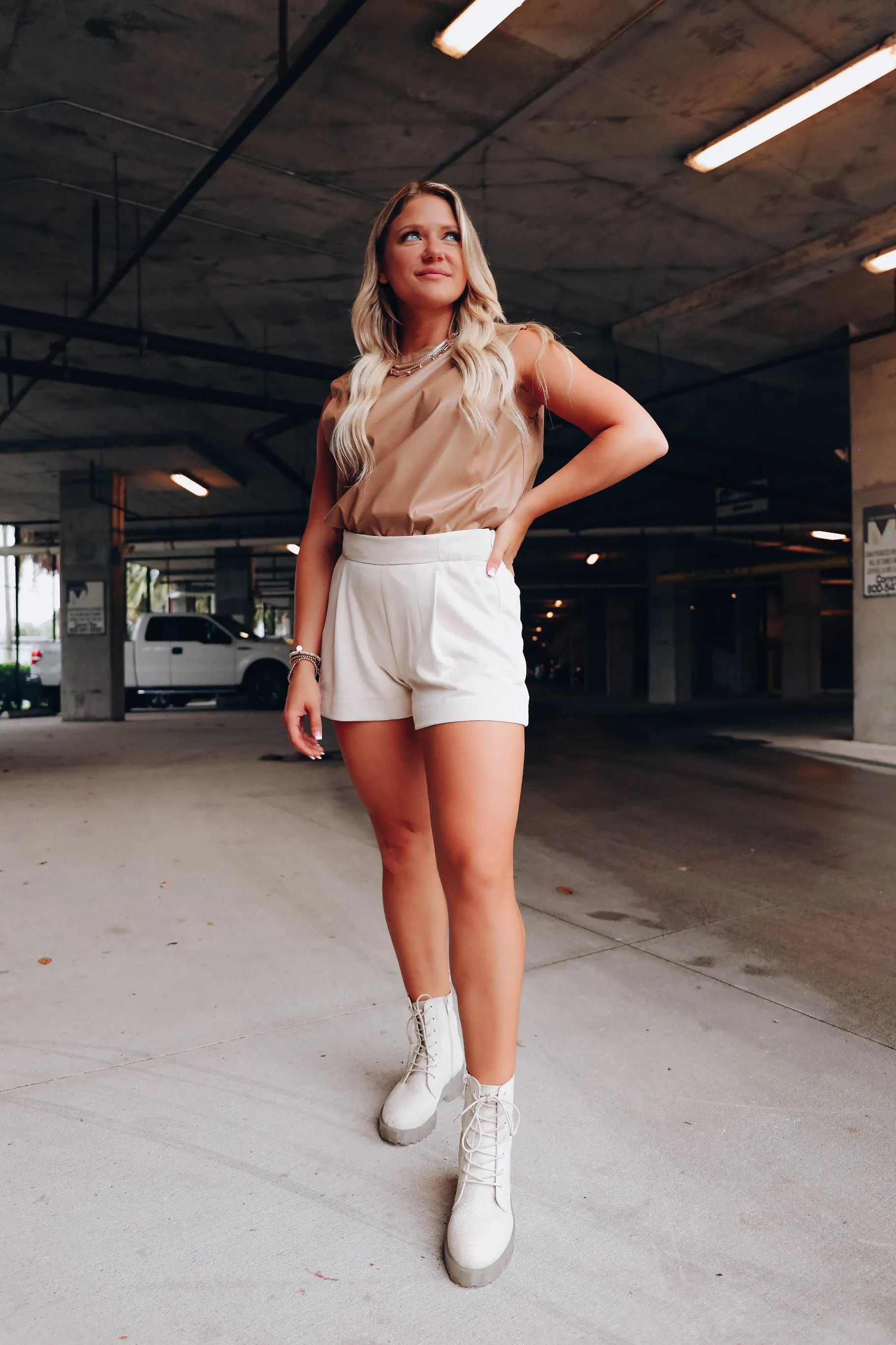 High Society Suede Shorts - Ivory