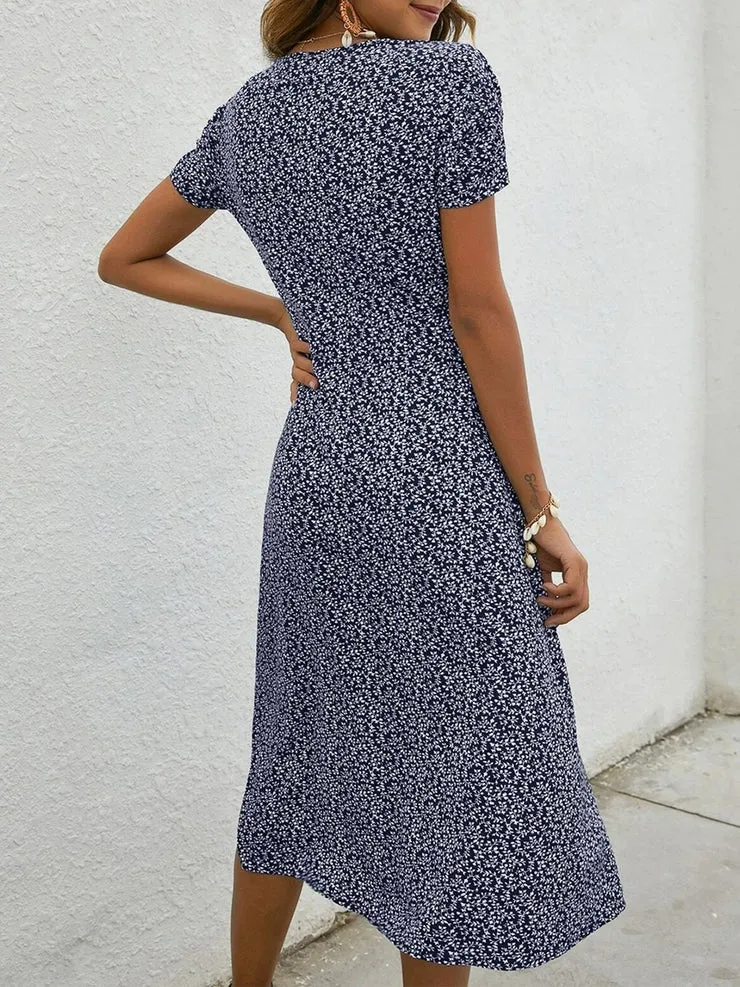 Isabella – V-Neck Short Sleeve Dress for Women