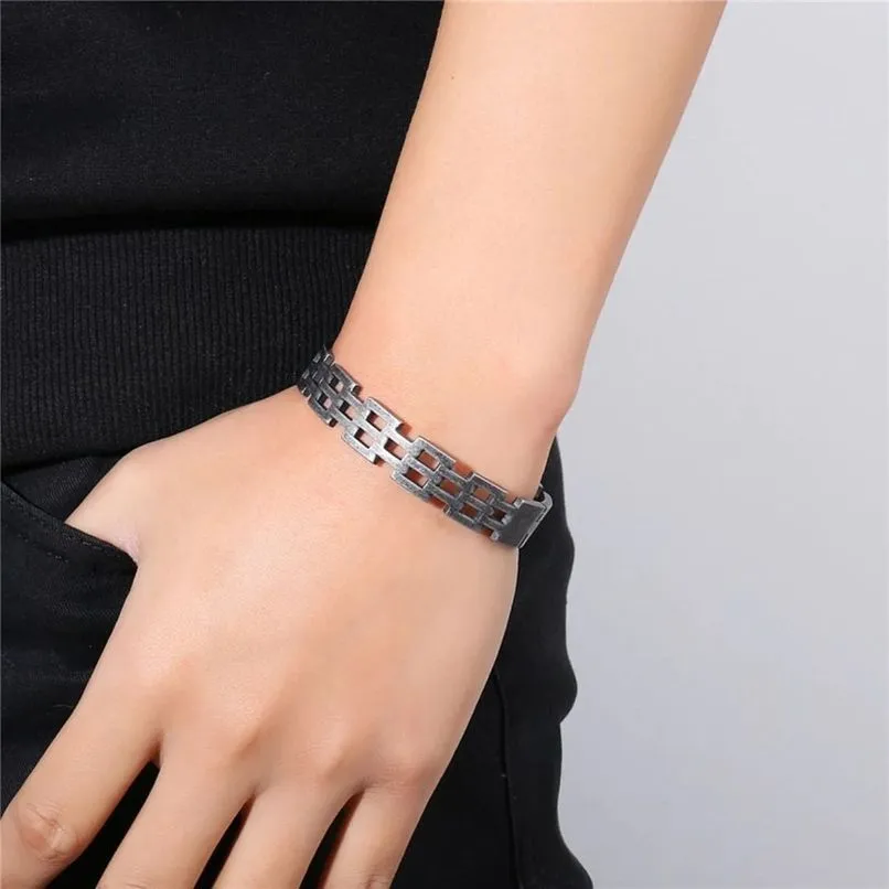 Italian Black, Made of 316L Stainless Steel Stylish Openable Kada Bracelet for Men