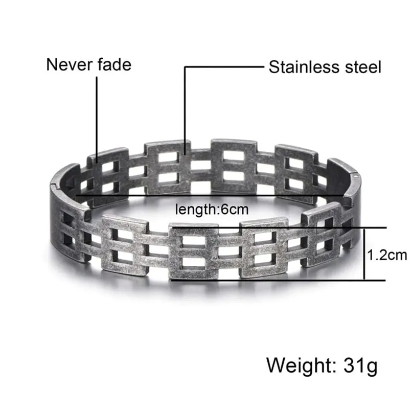 Italian Black, Made of 316L Stainless Steel Stylish Openable Kada Bracelet for Men