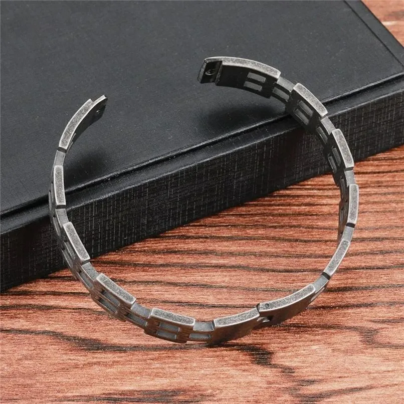 Italian Black, Made of 316L Stainless Steel Stylish Openable Kada Bracelet for Men