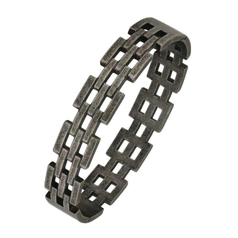 Italian Black, Made of 316L Stainless Steel Stylish Openable Kada Bracelet for Men