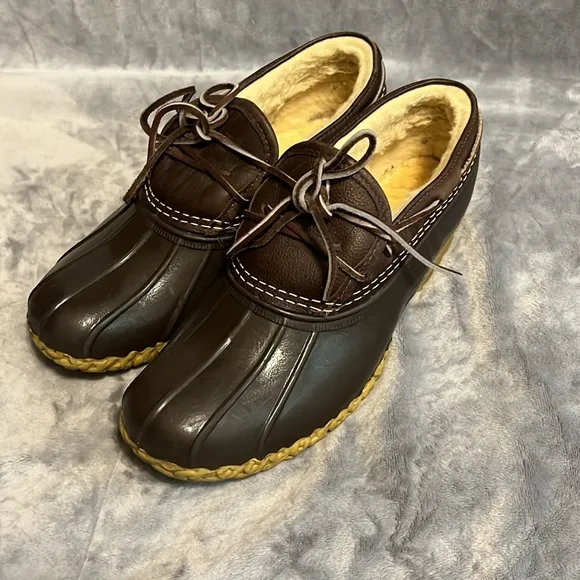 L. L. Bean Men's Brown Leather Duck Shoes