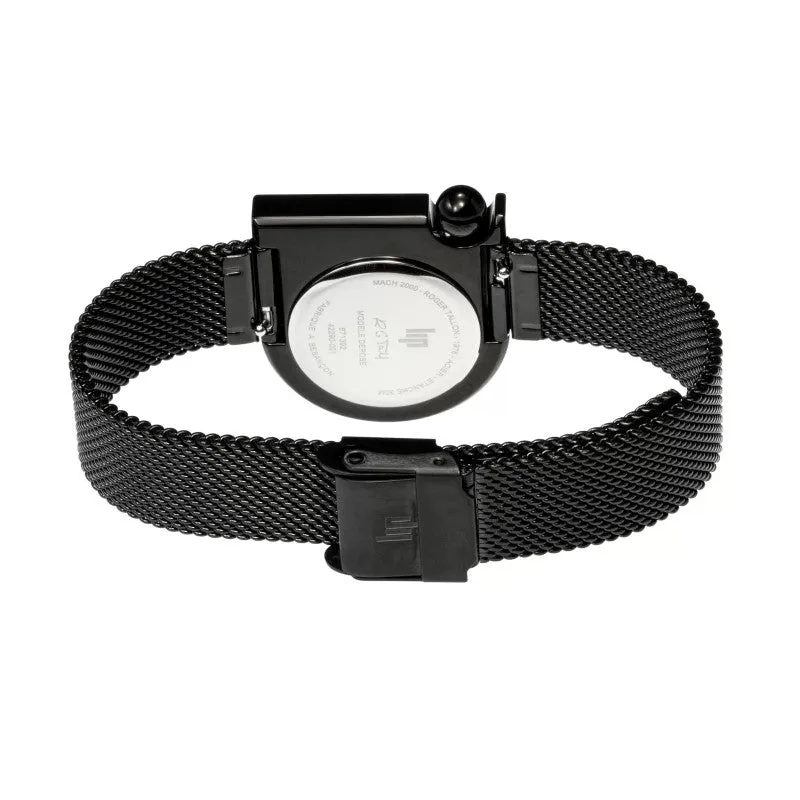LIP MACH 2000 Mini Moon Watch 30*28mm Black Milanese 671392