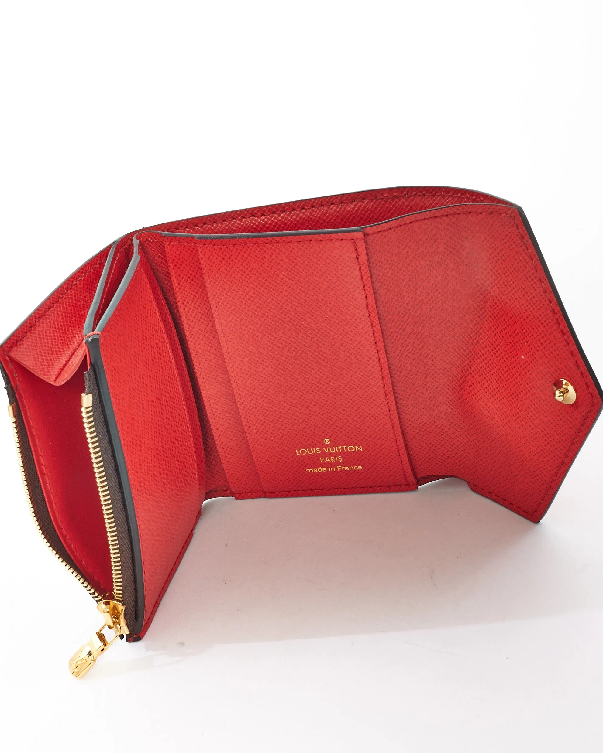 Louis Vuitton Red Monogram Empreinte Leather Key Ring Pouch