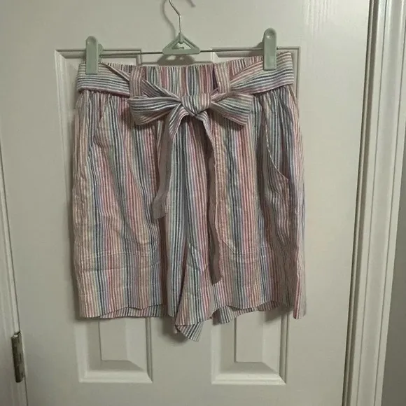 Marine Layer Karleigh Belted Rainbow Shorts Size Small NWT