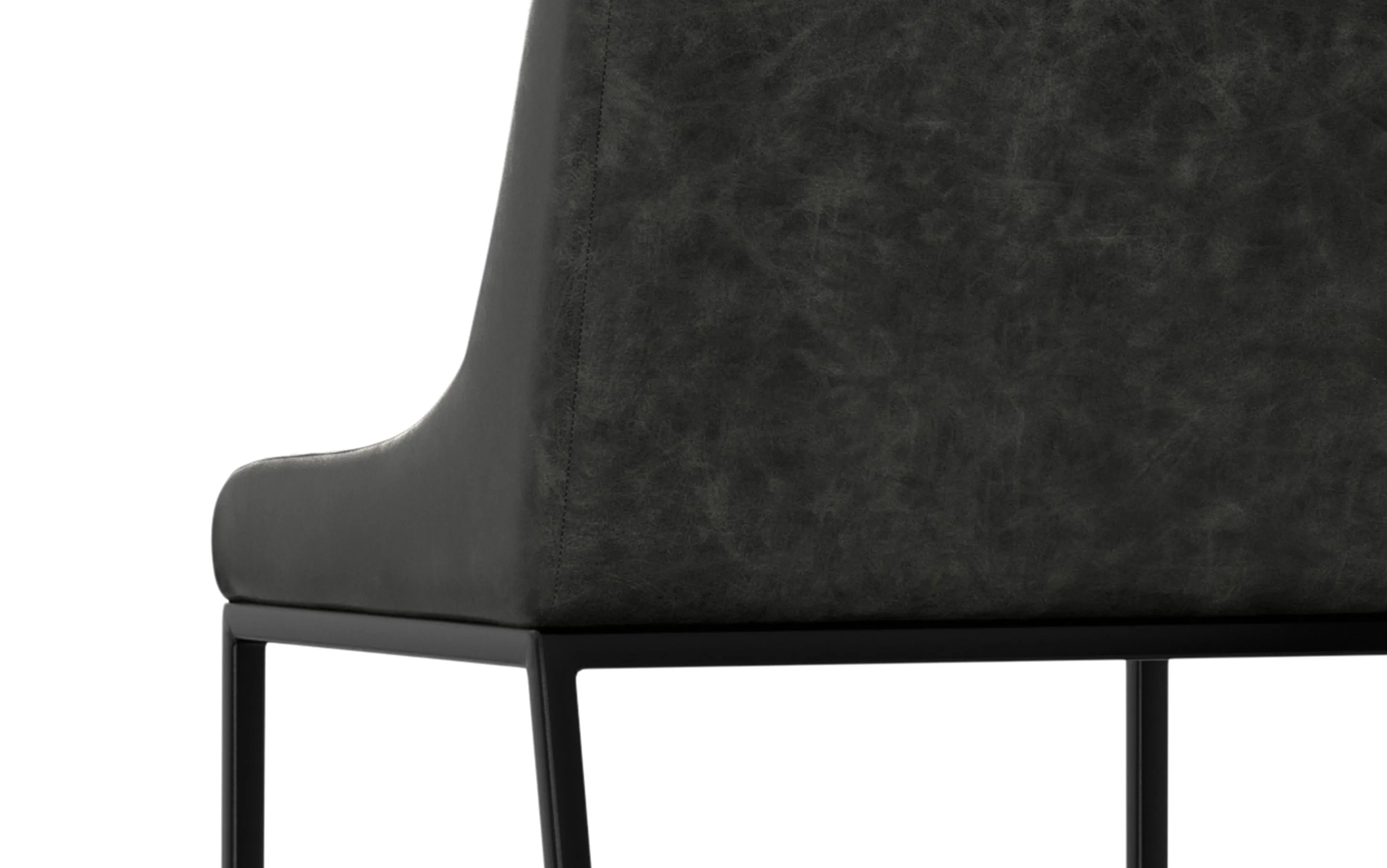 Melody Dining Chair ( Set of 2 ) in Distressed Vegan Leather