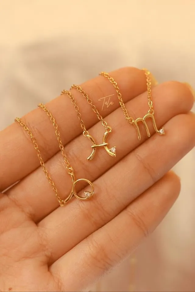 Minimal Zodiac Sign Choker Scorpio