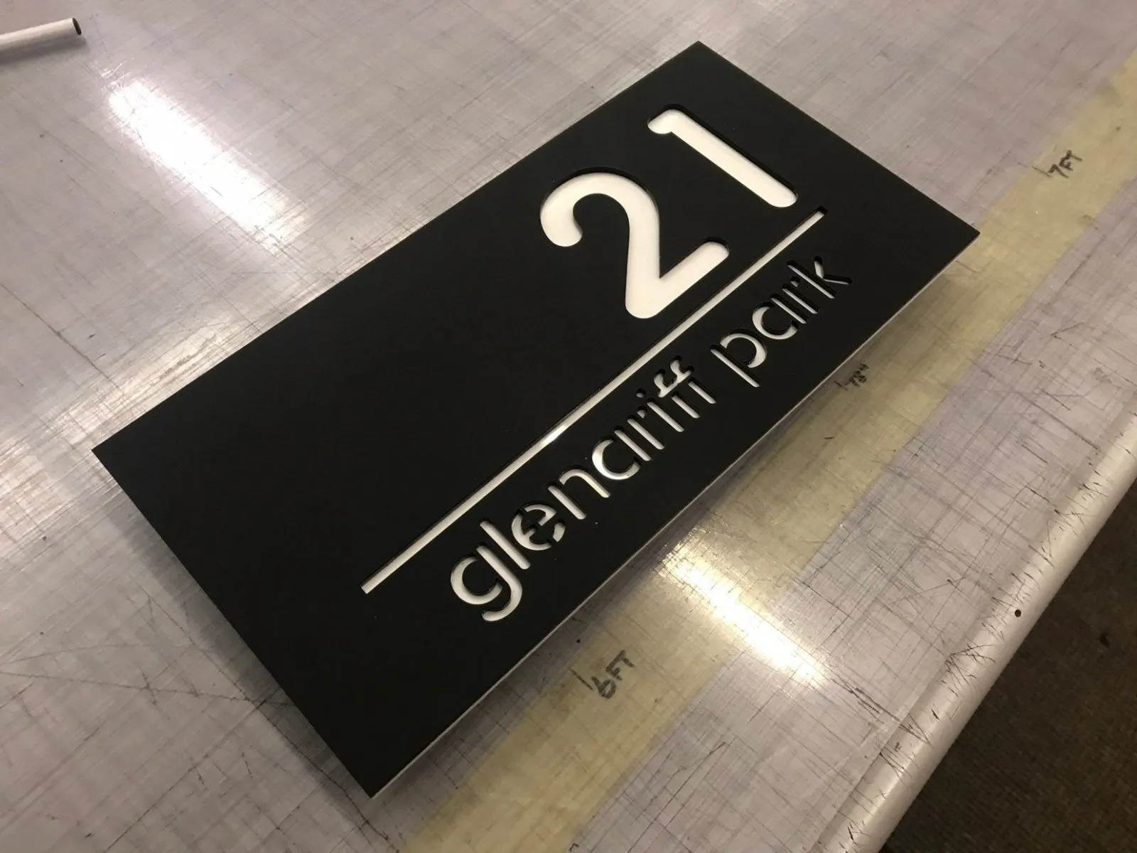 Modern, contemporary, stylish acrylic house number