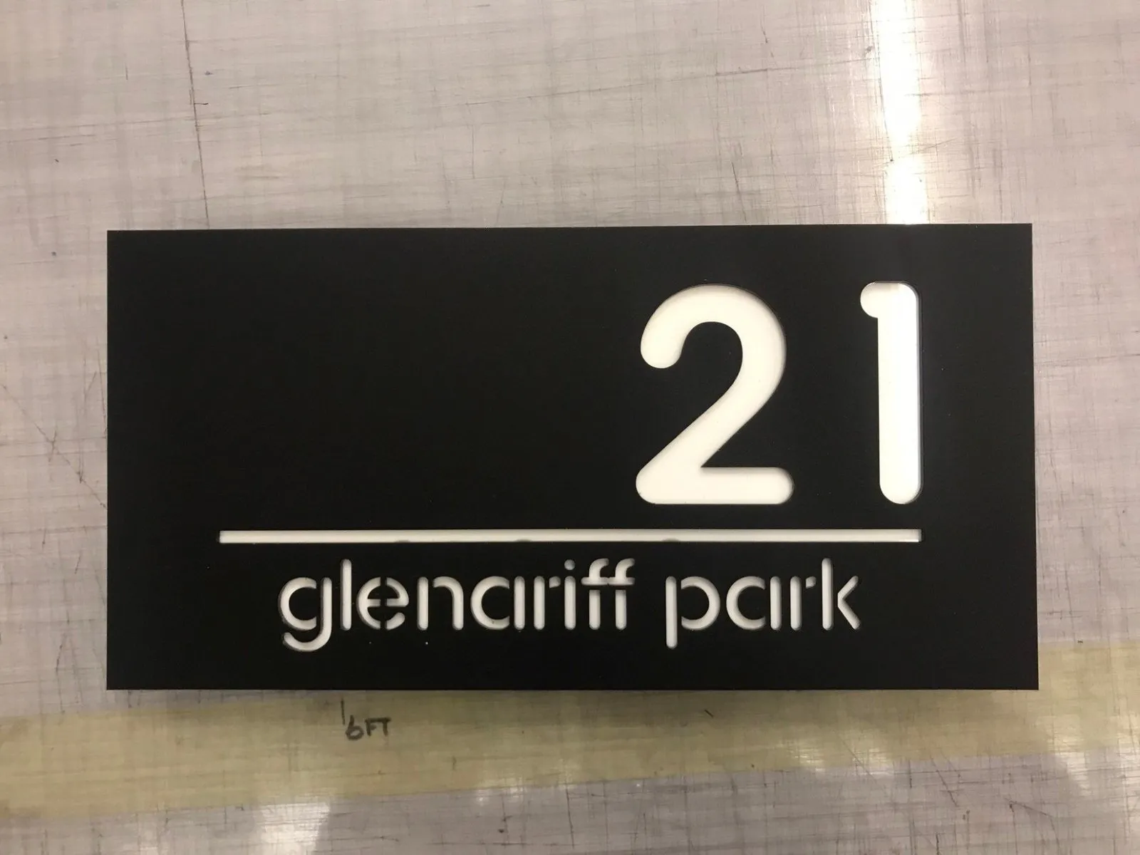 Modern, contemporary, stylish acrylic house number