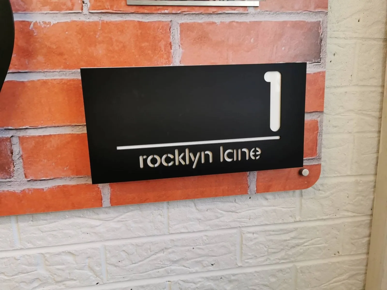 Modern, contemporary, stylish acrylic house number