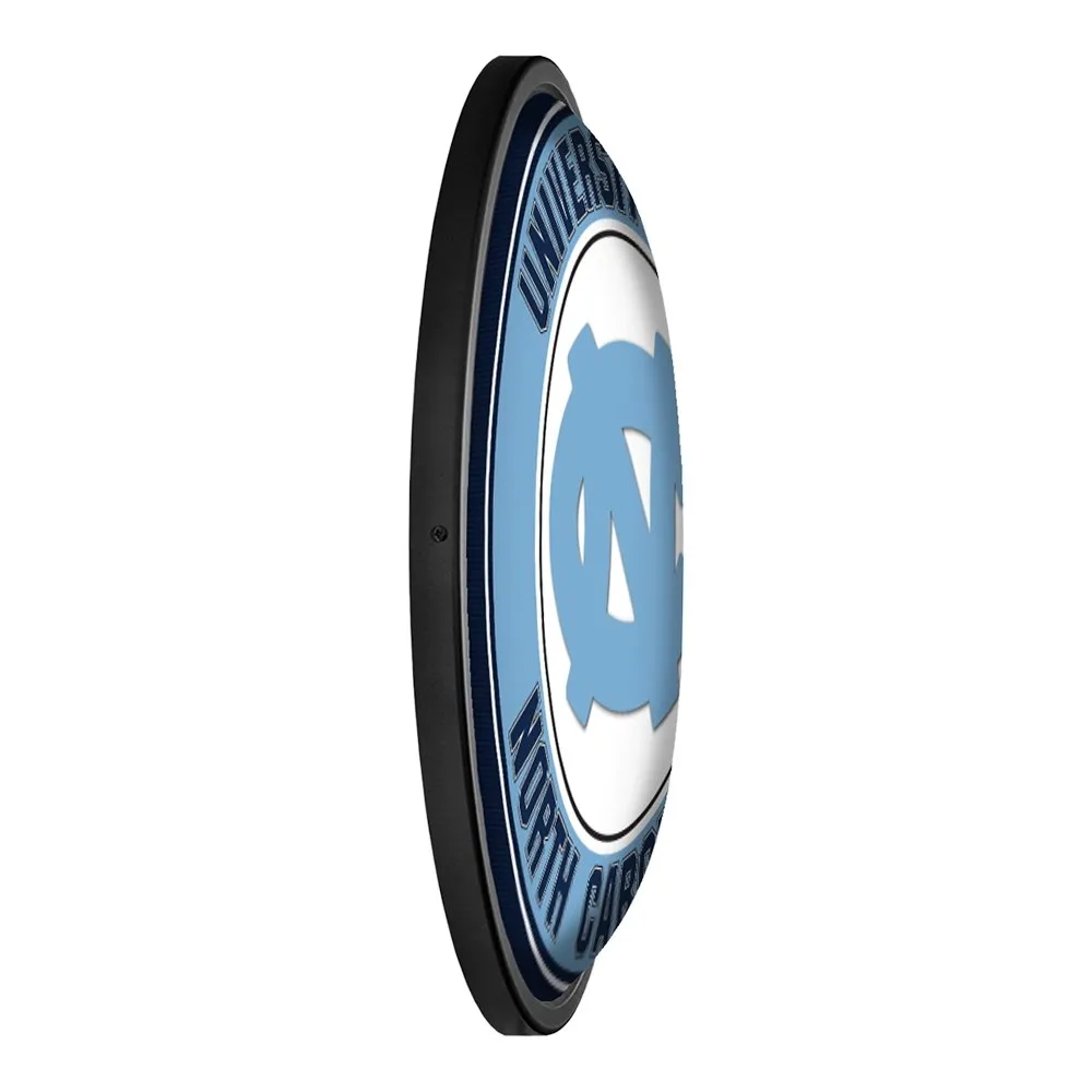 North Carolina Tar Heels: Round Slimline Lighted Wall Sign