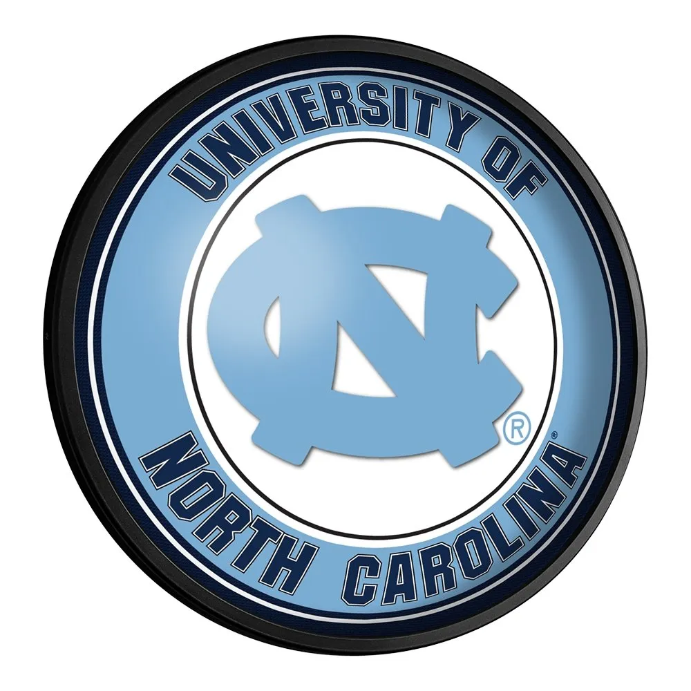 North Carolina Tar Heels: Round Slimline Lighted Wall Sign
