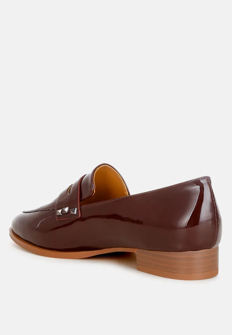 Patent Pleather Penny Loafers By RAG