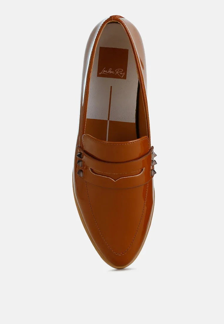 Patent Pleather Penny Loafers By RAG