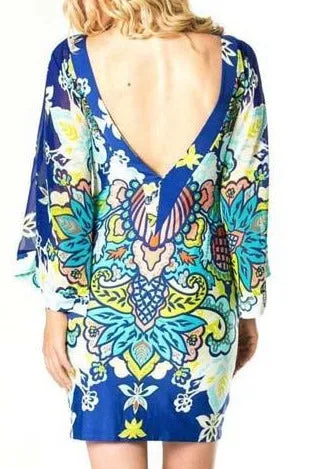 Prints Charming  V-back Dress