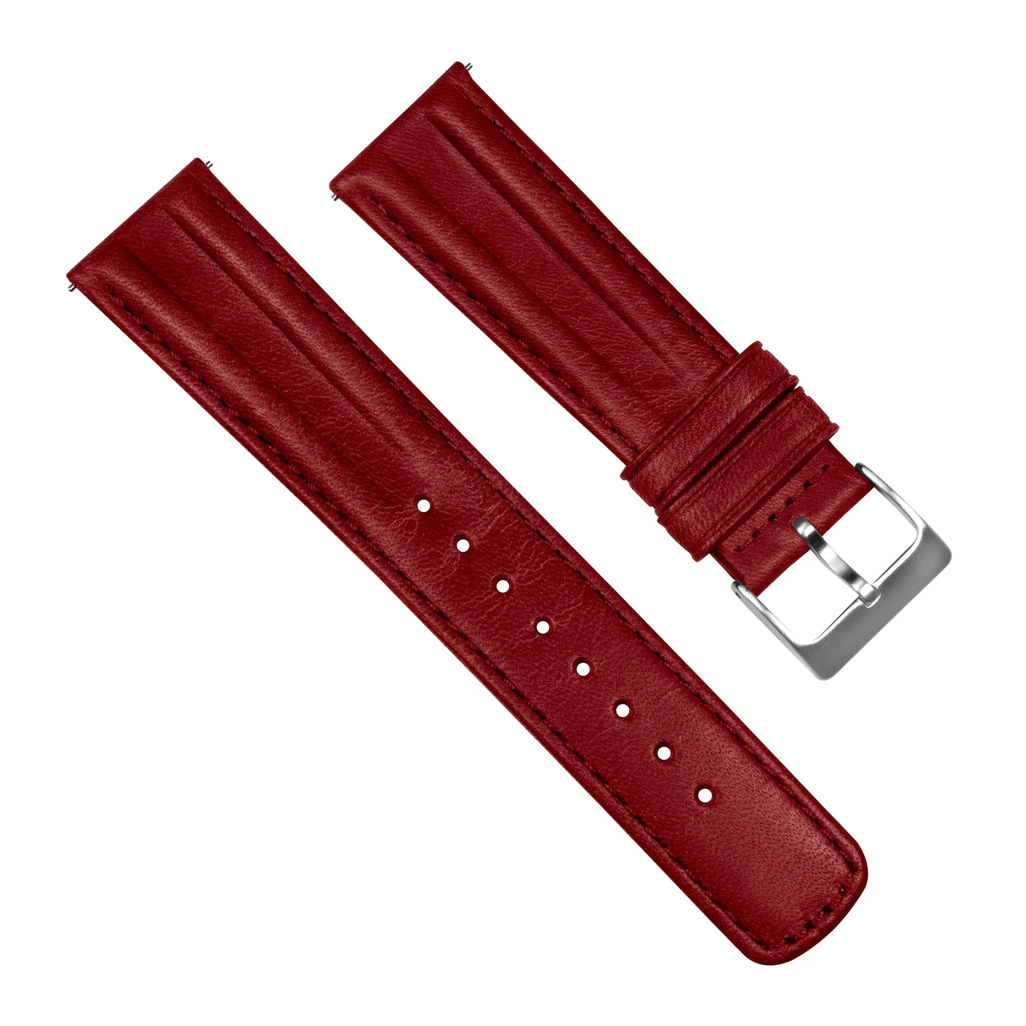 Samsung Galaxy Watch5 Classic Horween Leather Crimson Red Watch Band