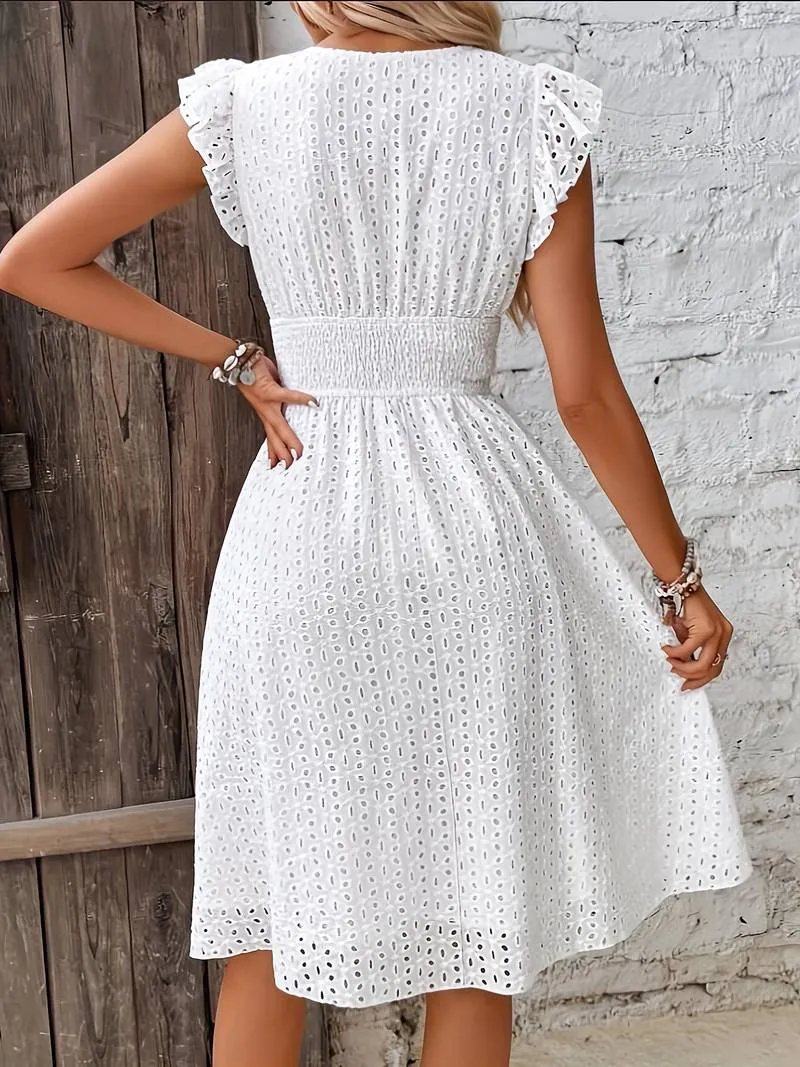 Sofia – Charming Women’s Spring/Summer Ruffle Sleeve Dress