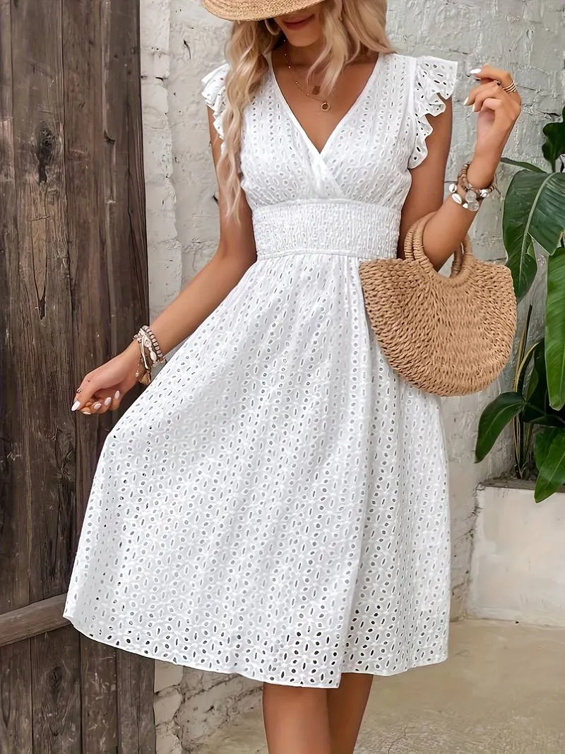 Sofia – Charming Women’s Spring/Summer Ruffle Sleeve Dress