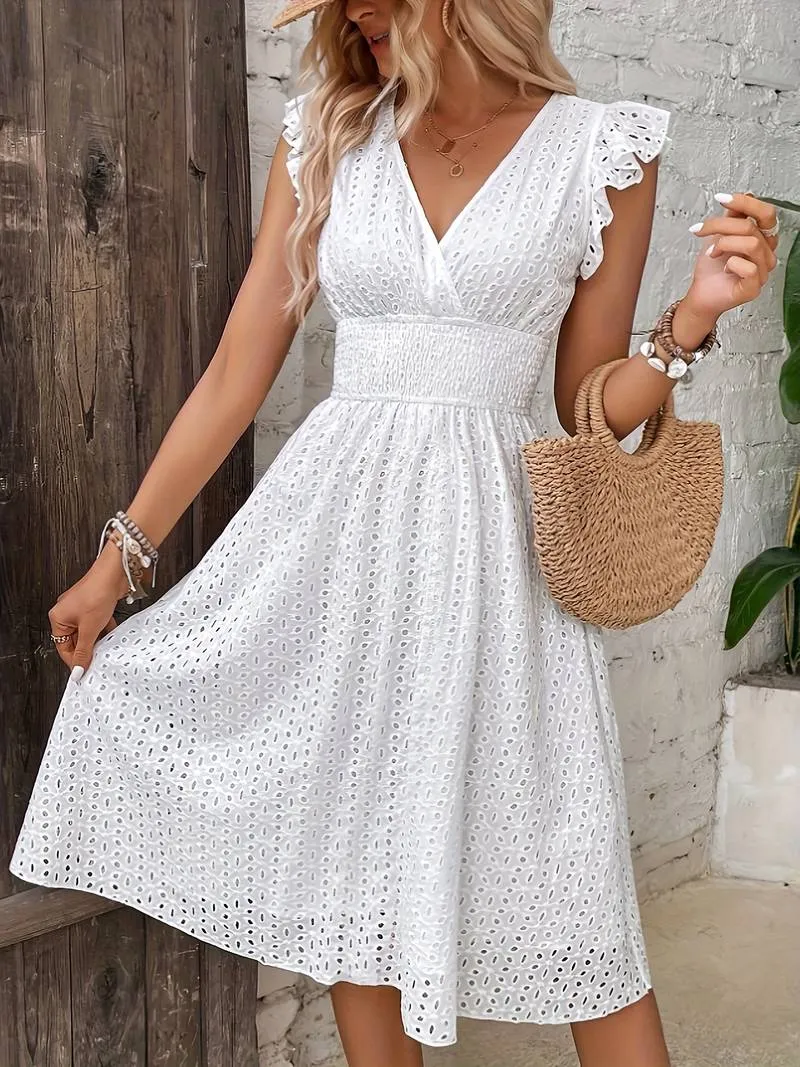 Sofia – Charming Women’s Spring/Summer Ruffle Sleeve Dress