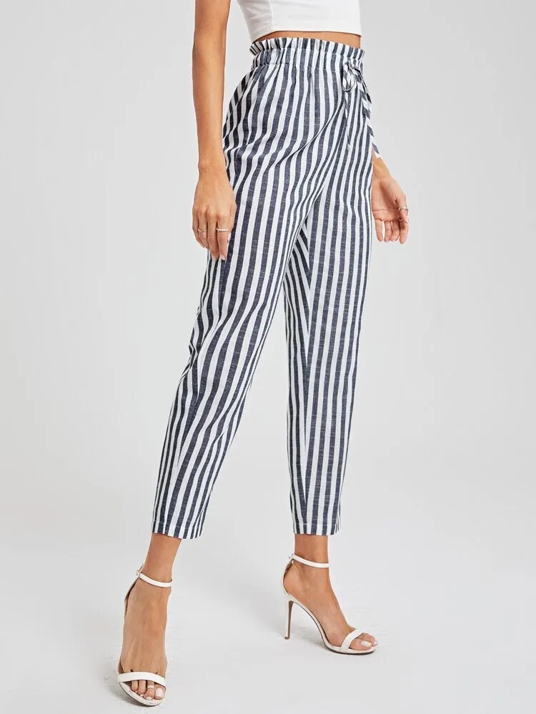 Striped High Waist Pants