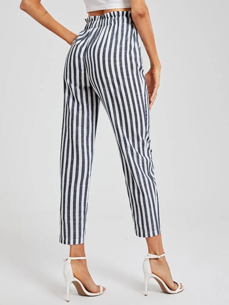 Striped High Waist Pants