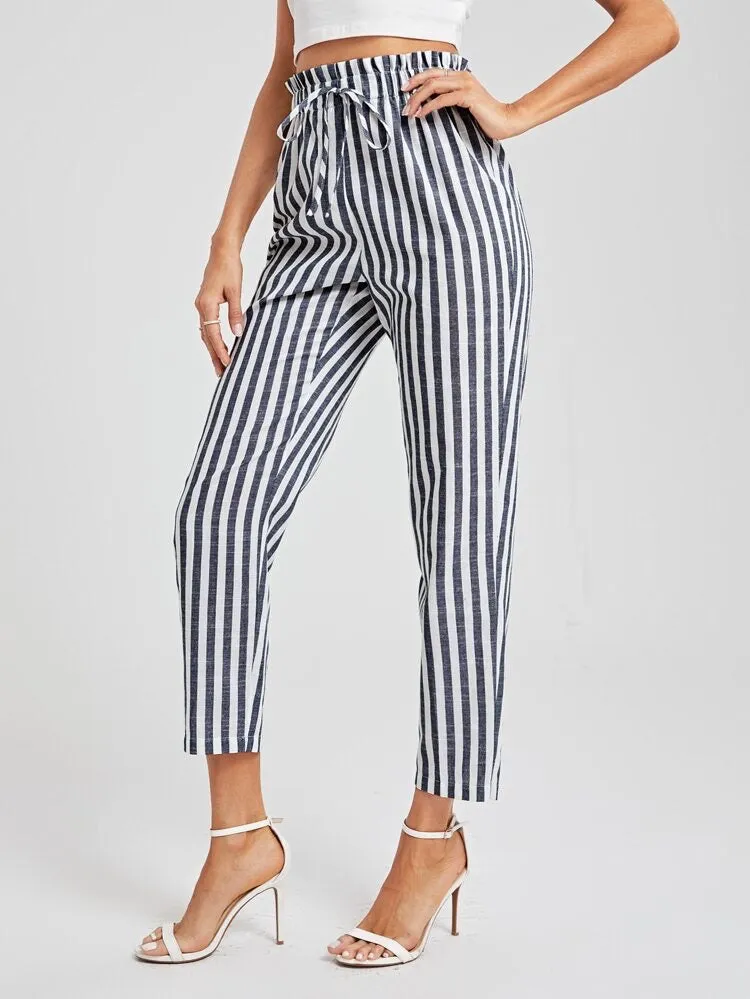 Striped High Waist Pants