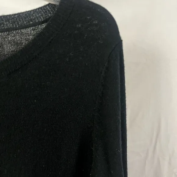 Sundance Women’s Jillian Sweater Dress Black Merino Wool Bodice Silk Skirt Large