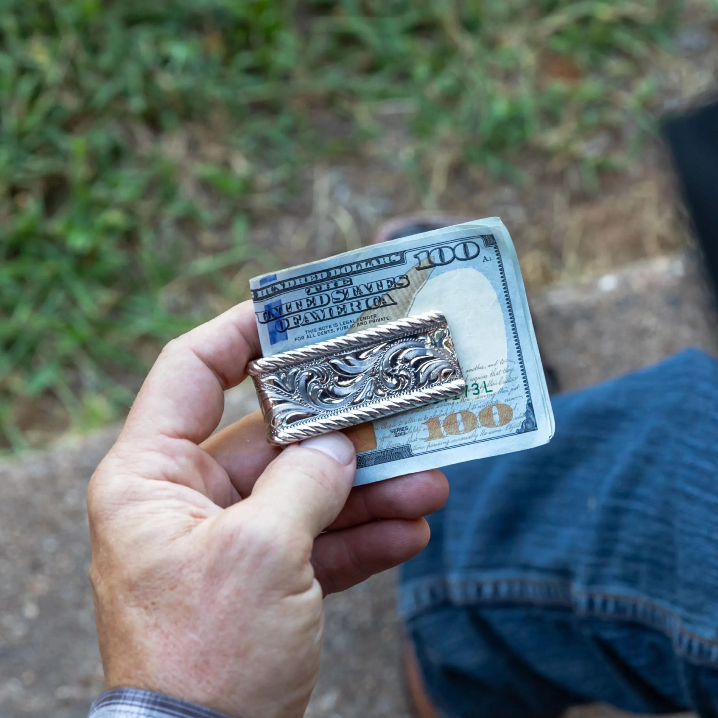 The Badlands Embossed Money Clip