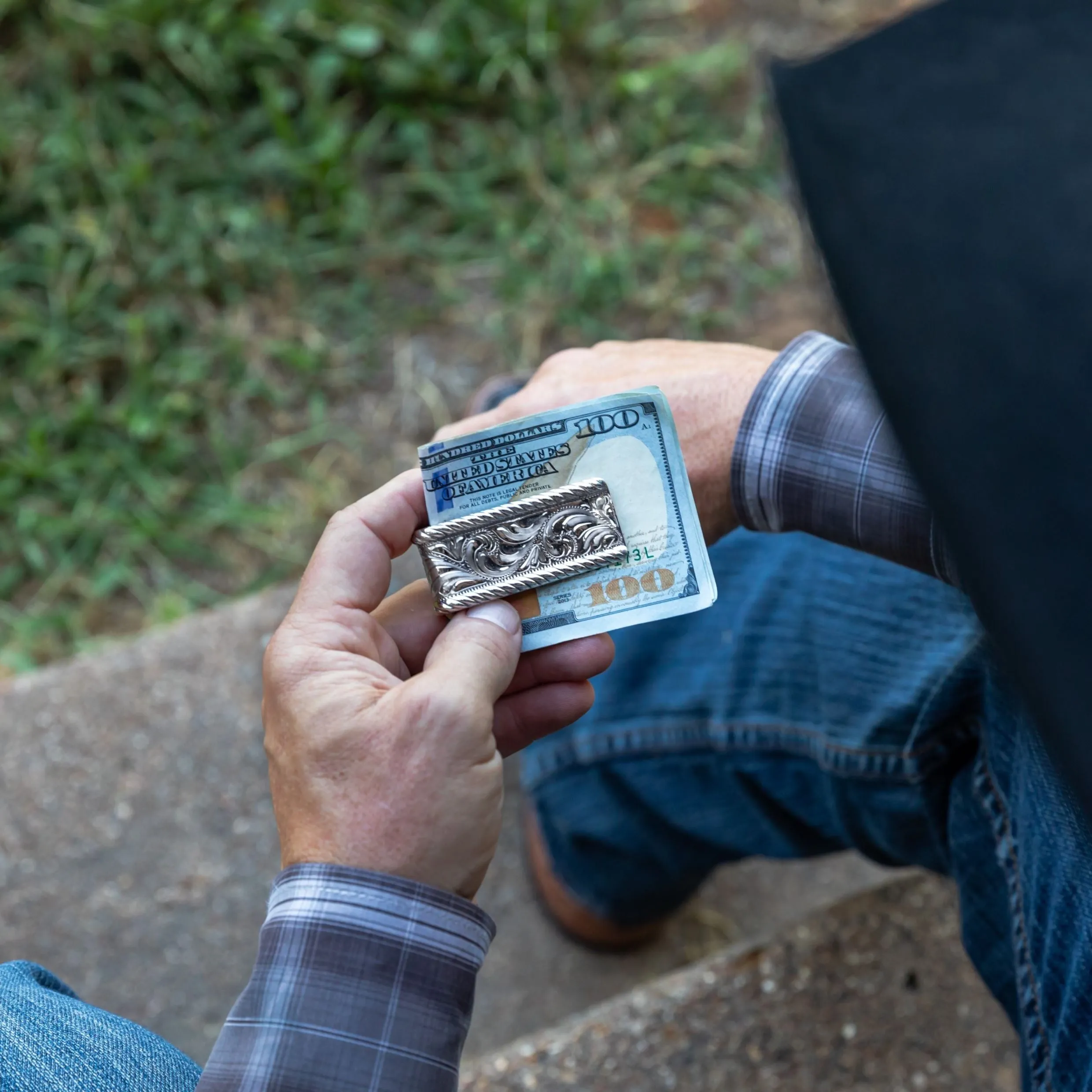 The Badlands Embossed Money Clip