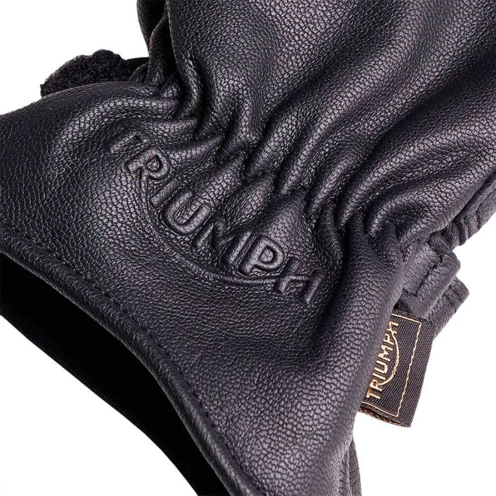 Triumph Vance Leather Gloves Black