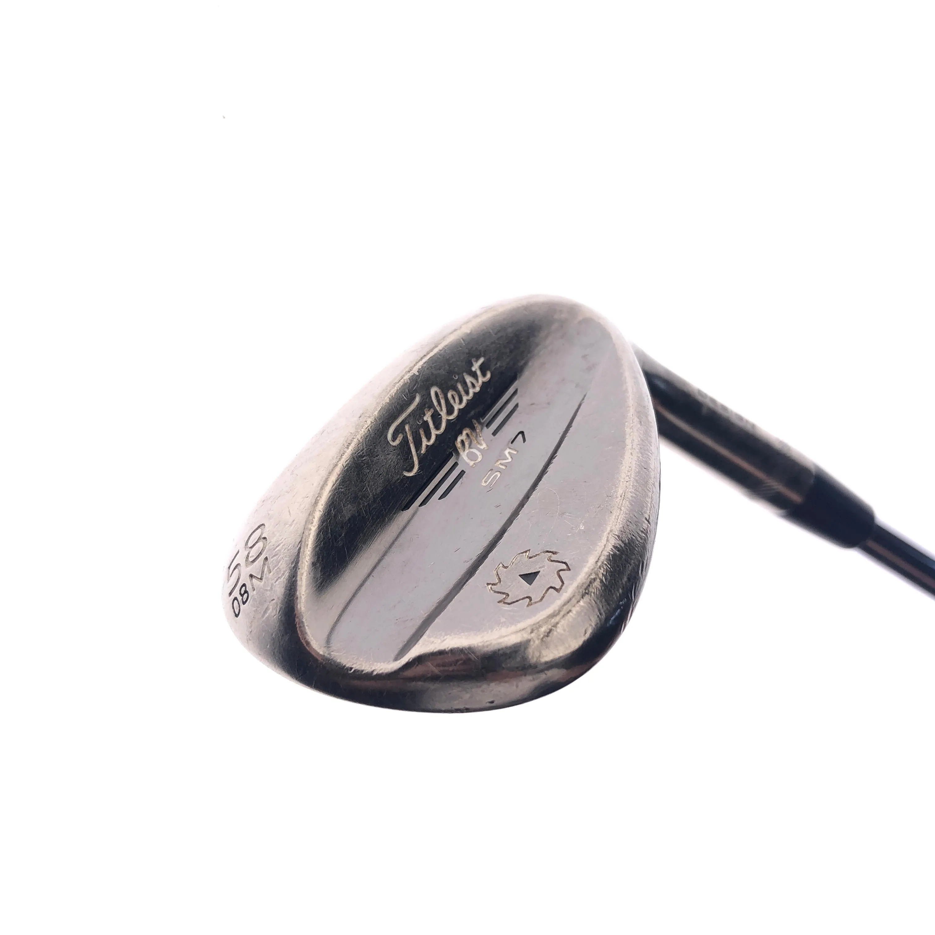 Used Titleist Vokey SM7 Brushed Steel Lob Wedge / 58.0 Degrees / Wedge Flex