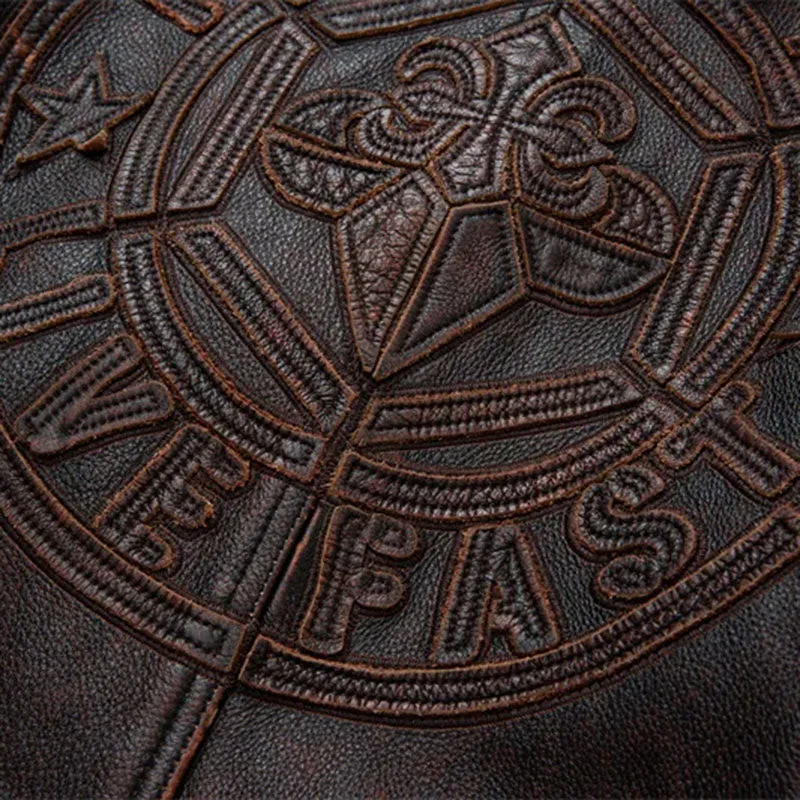 Vintage Leather Racer Moto Jacket