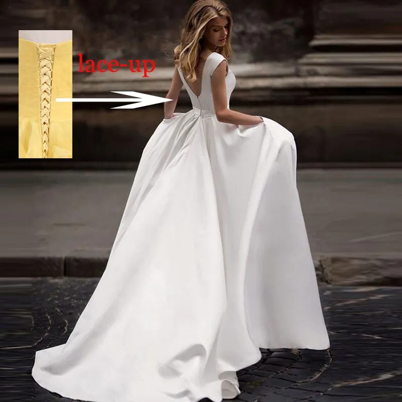 Wedding Party Dress Robe De Soiree Longue Formal Simple